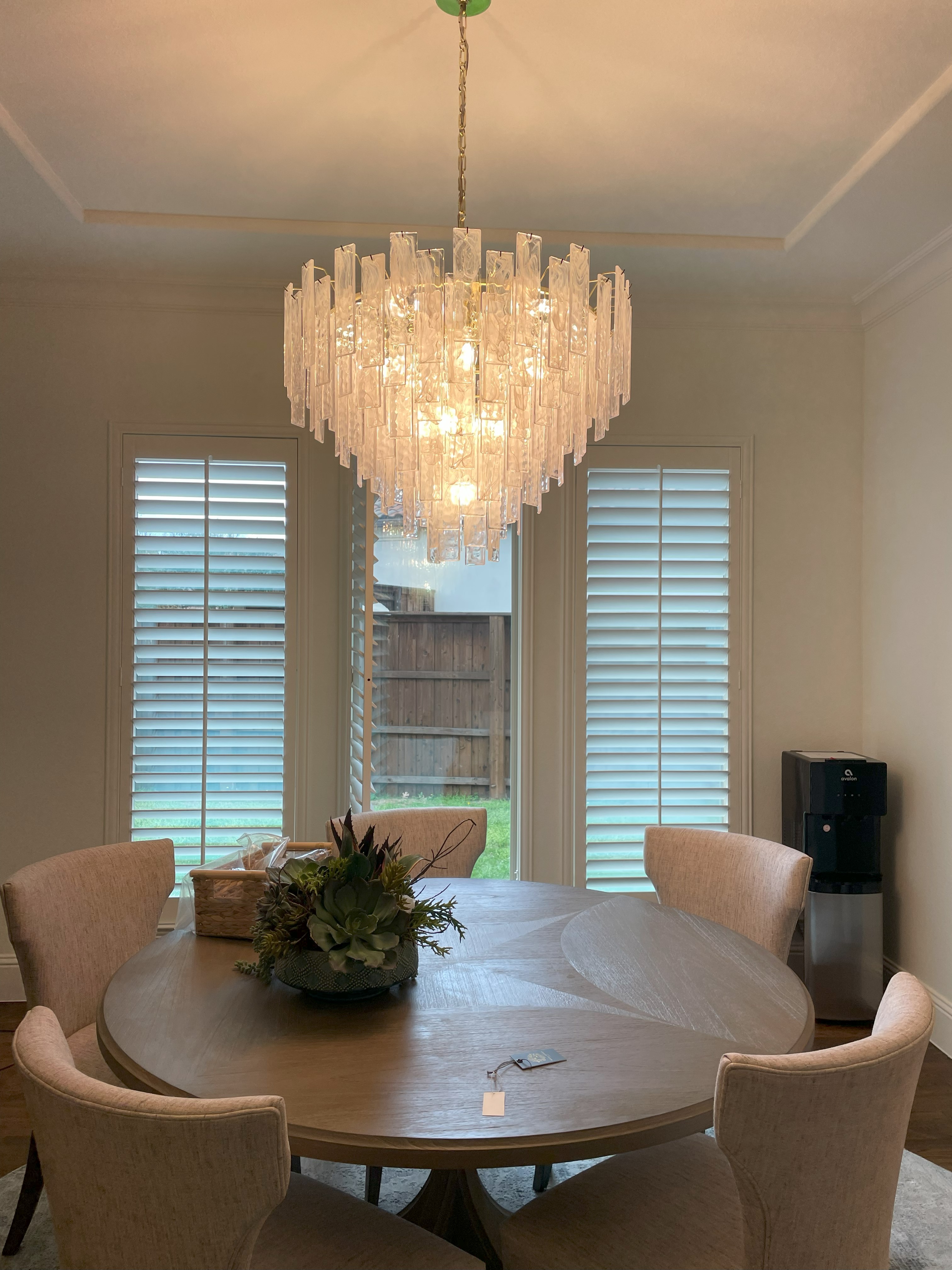 Dining table chandelier